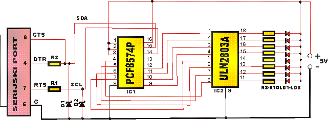 Pcf8574 схема включения